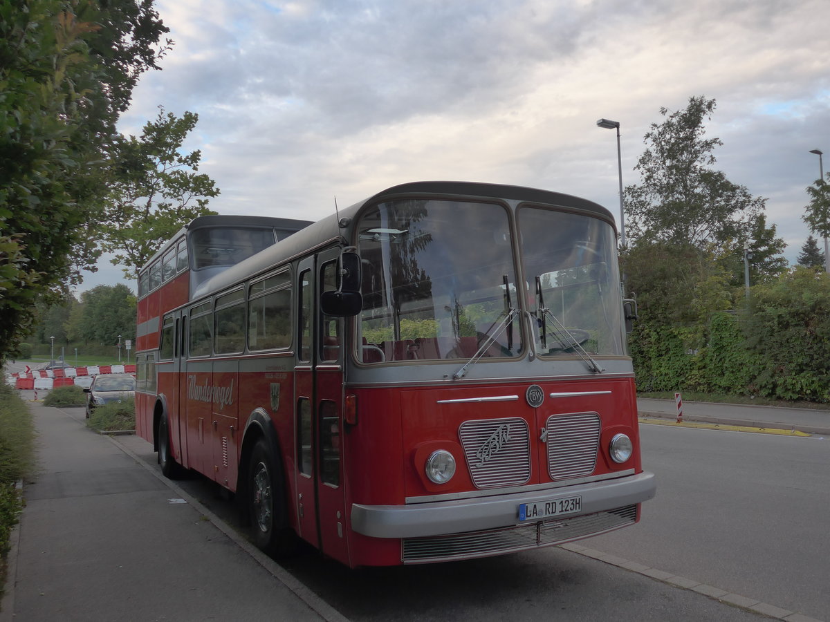 (183'866) - Radlmeier, Ergoldsbach - LA-RD 123H - FBW/Vetter-R&J Anderthalbdecker (ex FRAM Drachten/NL Nr. 20; ex Wespe, Altsttten; ex AFA Adelboden Nr. 4) am 23. August 2017 in Herrenberg, H+ Hotel