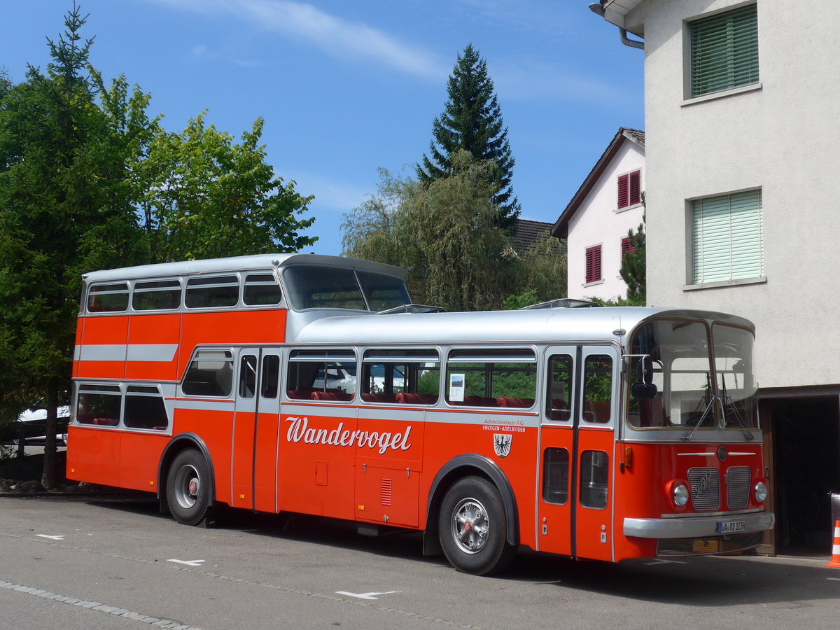 (183'923) - Aus Deutschland: Radlmeier, Ergoldsbach - LA-RD 123H - FBW/Vetter-R&J Anderthalbdecker (ex FRAM Drachten/NL Nr. 20; ex Wespe, Altsttten; ex AFA Adelboden Nr. 4) am 23. August 2017 in Wetzikon, Restaurant Sternen