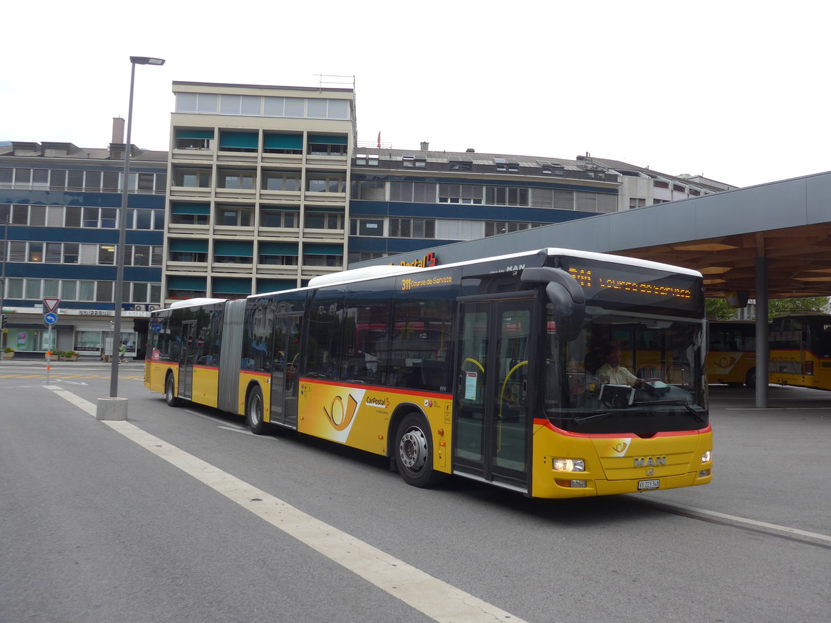 (184'079) - Buchard, Leytron - VS 223'348 - MAN (ex Nr. 161) am 24. August 2017 beim Bahnhof Sion