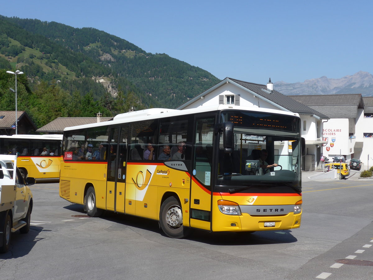 (184'185) - TSAR, Sierre - VS 26'459 - Setra (ex Epiney, Ayer) am 25. August 2017 in Vissoie, Post