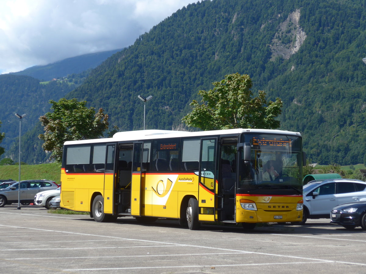 (184'581) - Fontana, Ilanz - Nr. 18/GR 79'029 - Setra (ex Nr. 7) am 3. September 2017 in Interlaken, Flugplatz