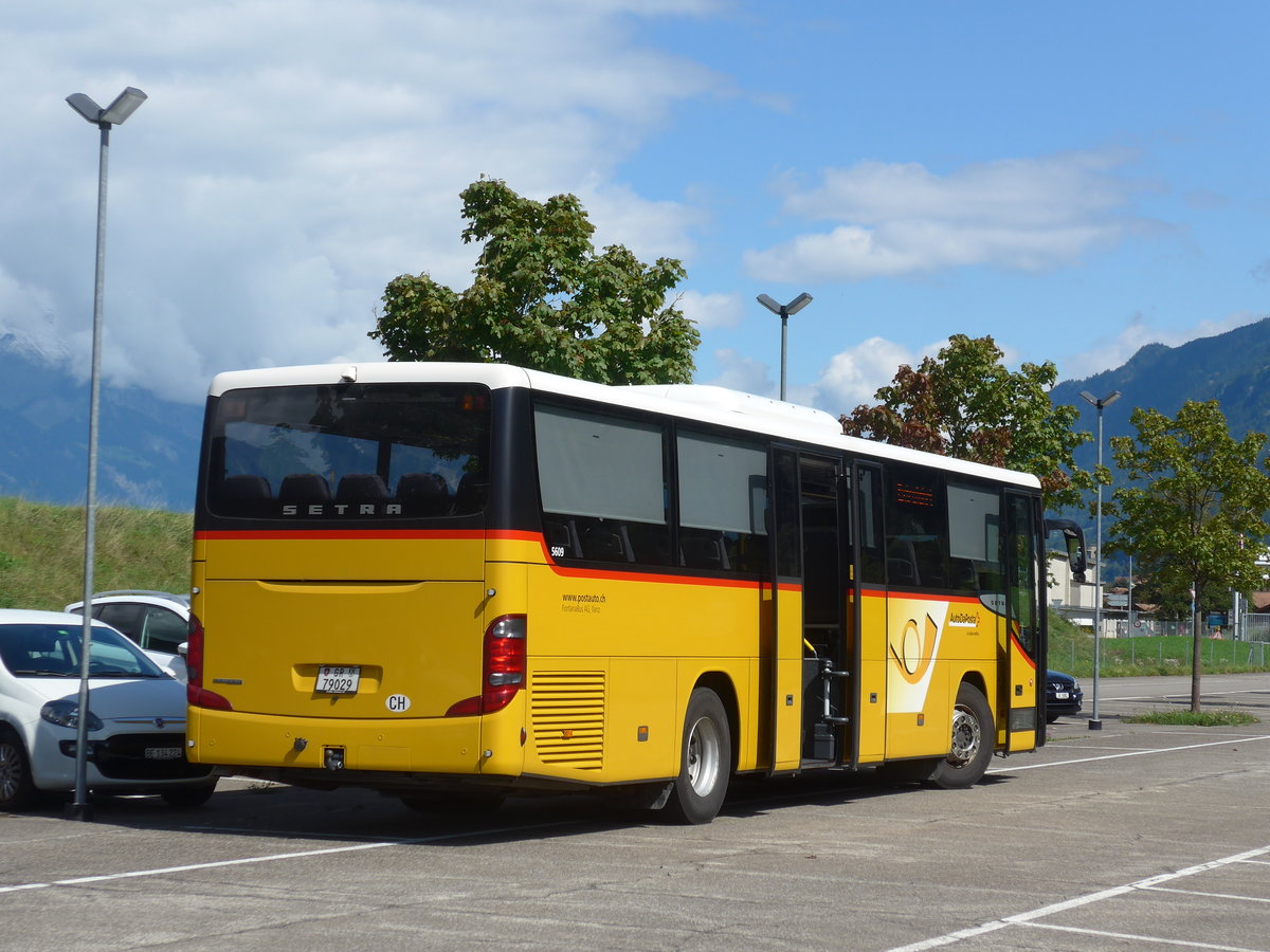 (184'587) - Fontana, Ilanz - Nr. 18/GR 79'029 - Setra (ex Nr. 7) am 3. September 2017 in Interlaken, Flugplatz