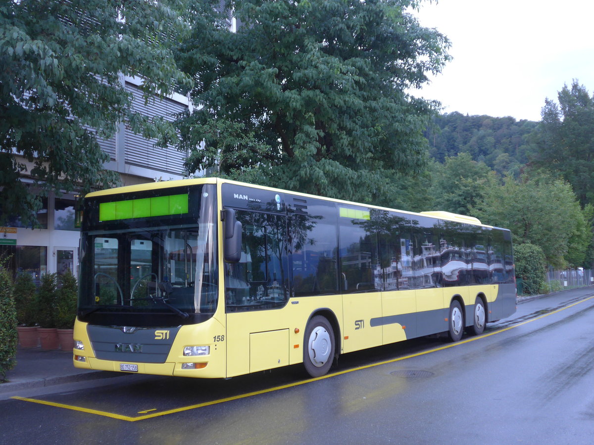 (184'702) - STI Thun - Nr. 158/BE 752'158 - MAN am 10. September 2017 bei der Schifflndte Thun