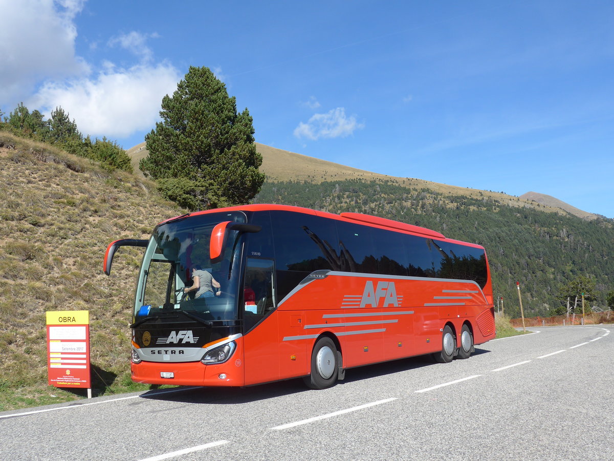 (185'381) - Aus der Schweiz: AFA Adelboden - Nr. 16/BE 21'181 - Setra am 27. September 2017 in Canillo, Roc del Quer