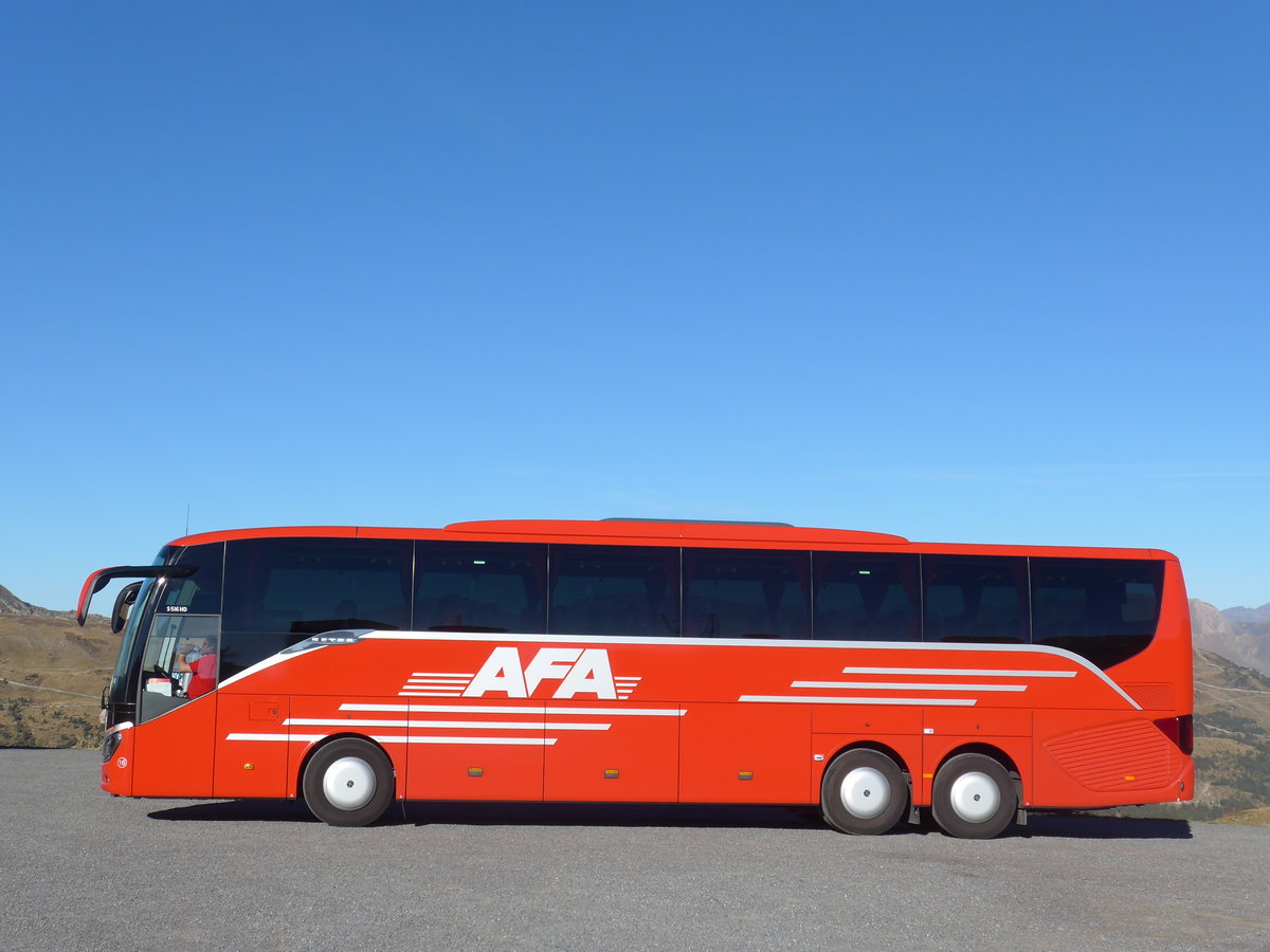 (185'616) - Aus der Schweiz: AFA Adelboden - Nr. 16/BE 21'181 - Setra am 29. September 2017 auf dem Port d'Envalira, 2408 Meter ber Meer