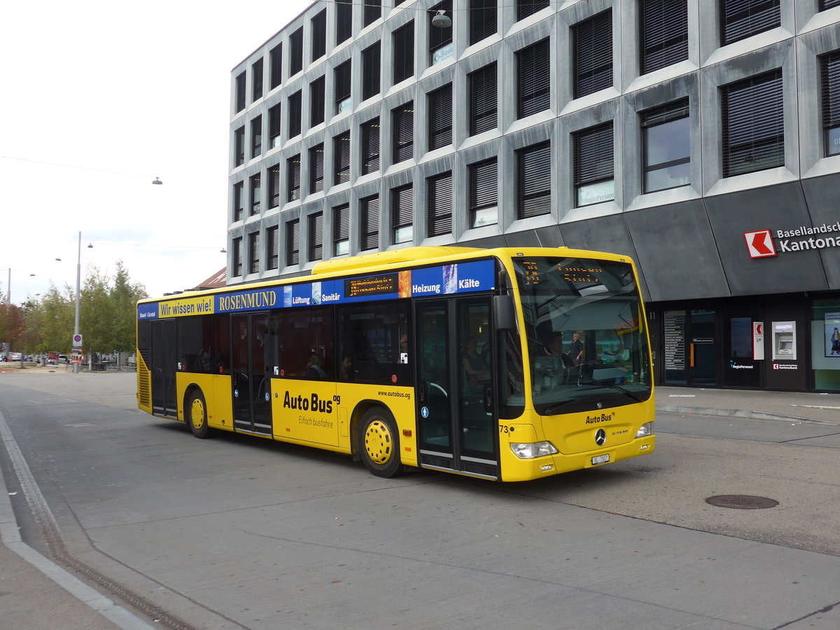 (186'085) - AAGL Liestal - Nr. 73/BL 7007 - Mercedes am 21. Oktober 2017 beim Bahnhof Liestal