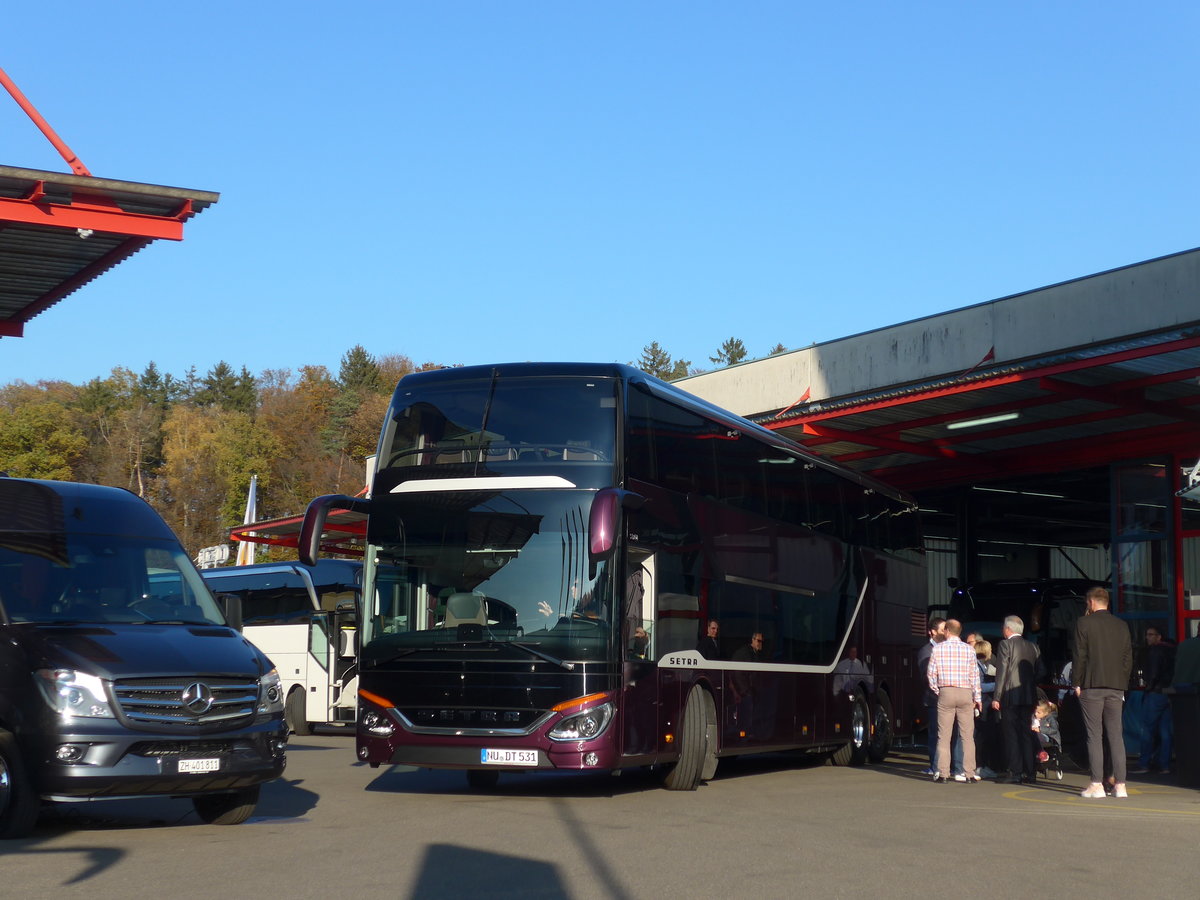 (186'219) - Aus Deutschland: Setra, Ulm - NU-DT 531 - Setra am 3. November 2017 in Kloten, EvoBus