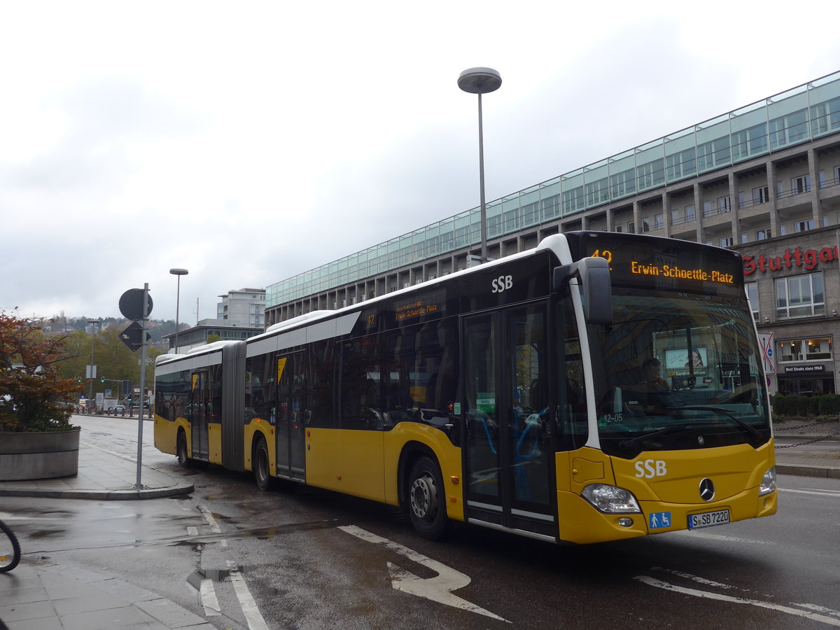 (186'509) - SSB Stuttgart - S-SB 7220 - Mercedes am 13. November 2017 beim Hauptbahnhof Stuttgart