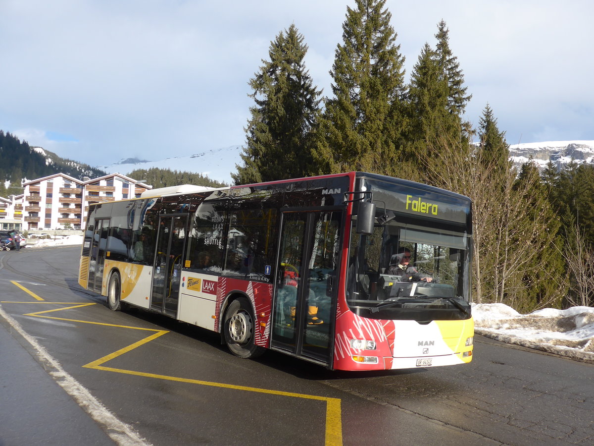 (187'369) - Stuppan, Flims - GR 64'143 - MAN am 26. Dezember 2017 in Laax, Bergbahnen