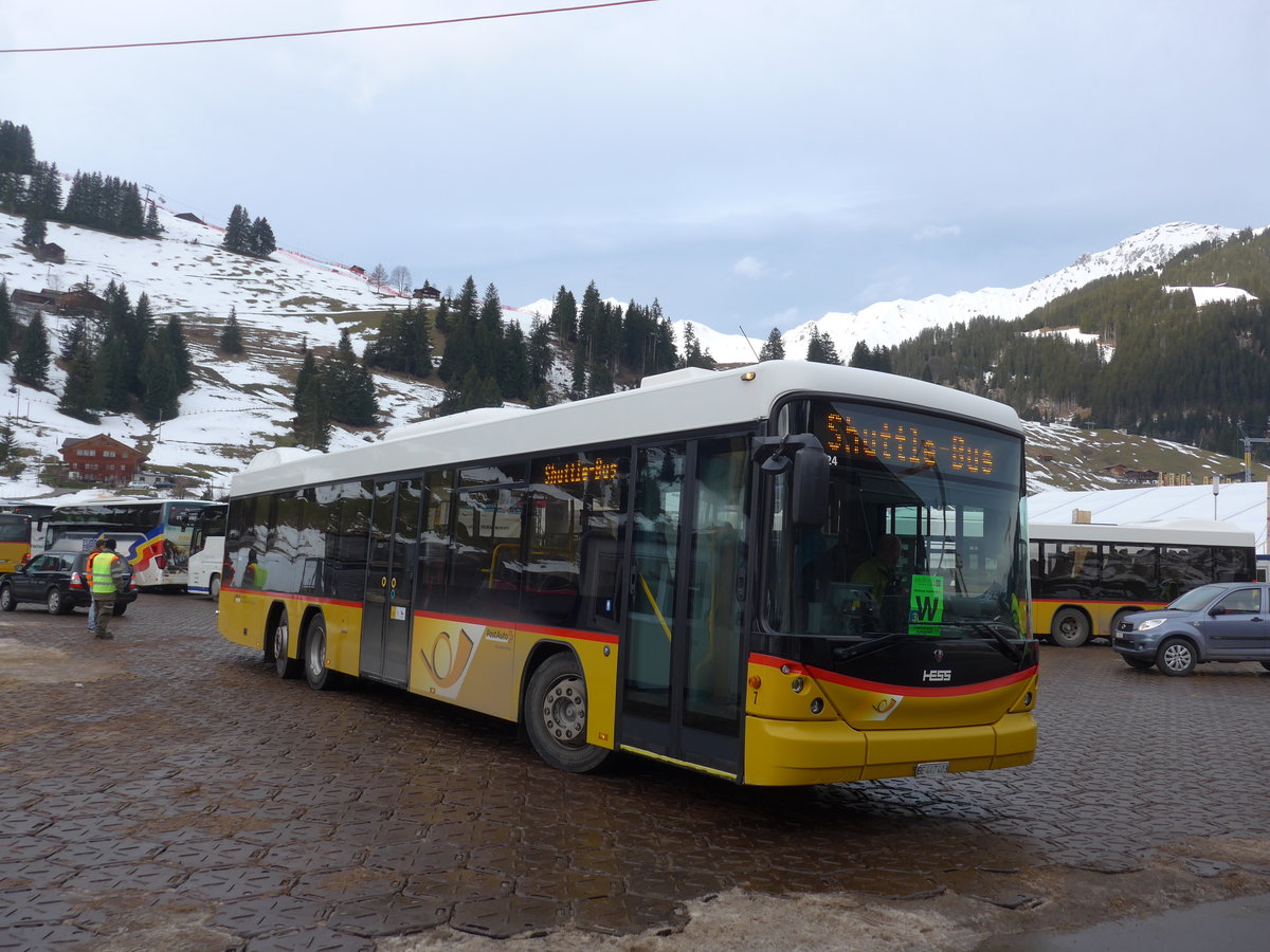 (187'726) - Engeloch, Riggisberg - Nr. 7/BE 447'403 - Scania/Hess am 7. Januar 2018 in Adelboden, Weltcup