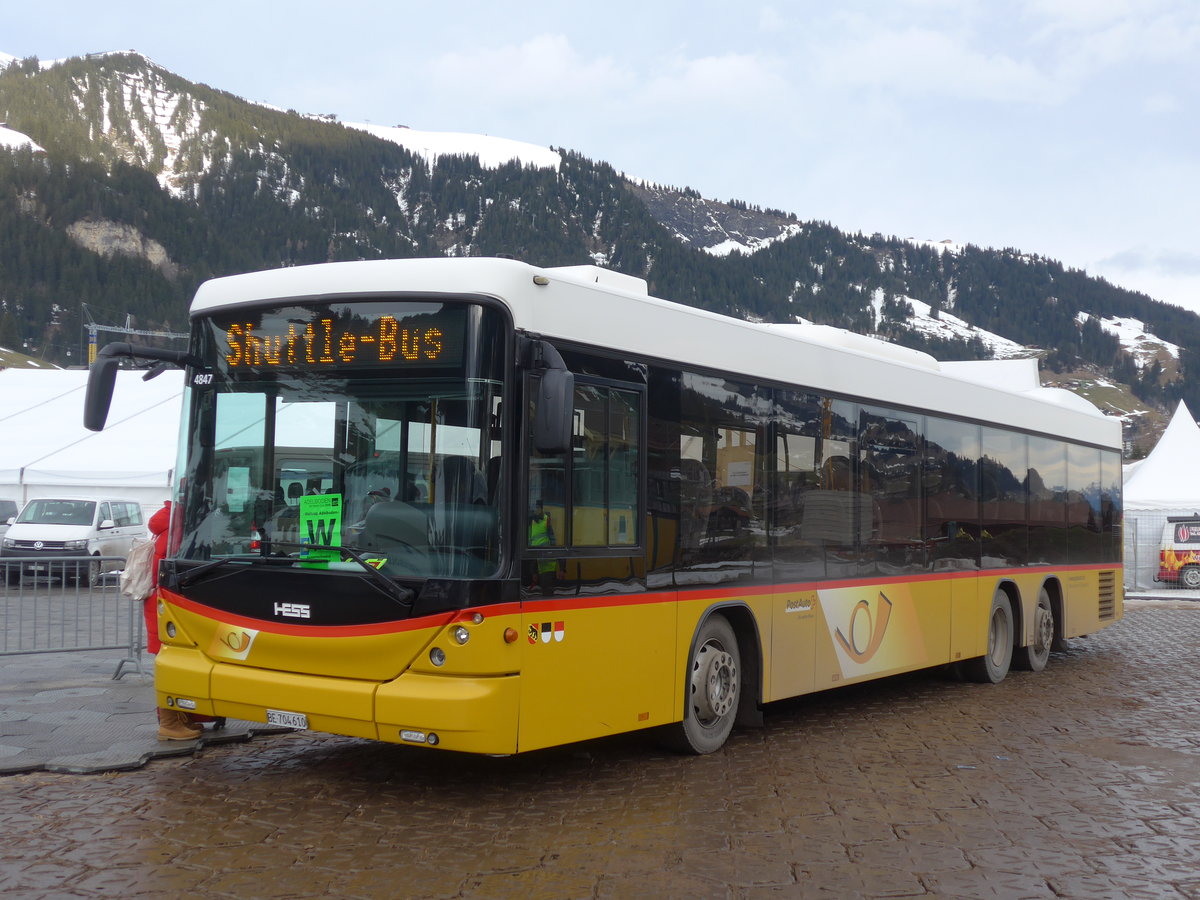 (187'727) - Engeloch, Riggisberg - Nr. 18/BE 704'610 - Scania/Hess am 7. Januar 2018 in Adelboden, Weltcup