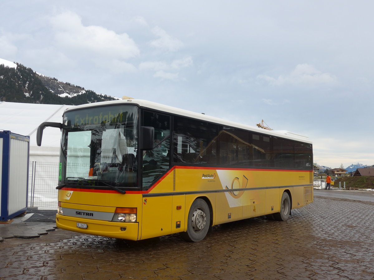 (187'733) - Spring, Schwenden - BE 26'671 - Setra am 7. Januar 2018 in Adelboden, Weltcup