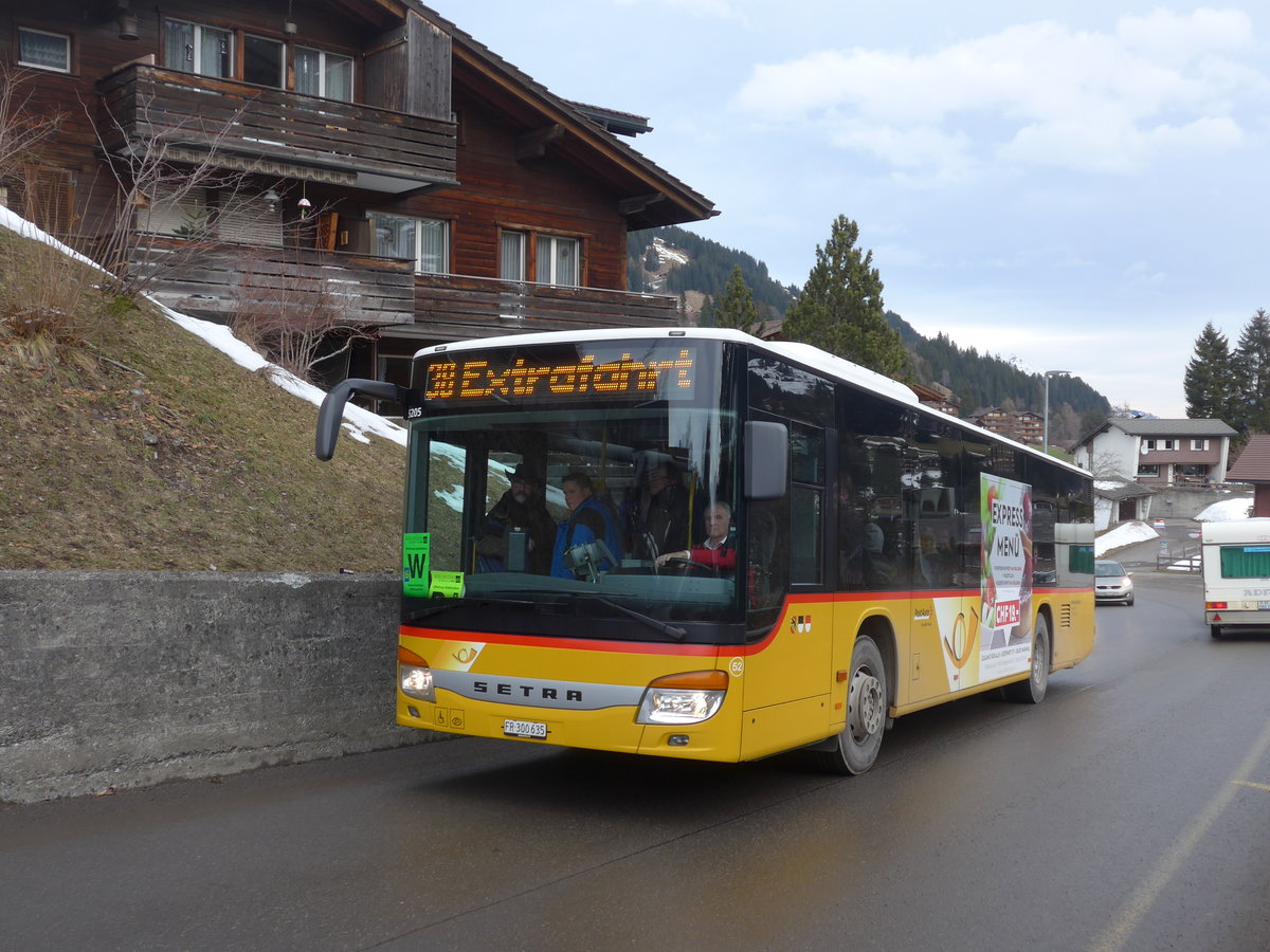 (187'744) - Wieland, Murten - Nr. 52/FR 300'635 - Setra am 7. Januar 2018 in Adelboden, Drrenegge