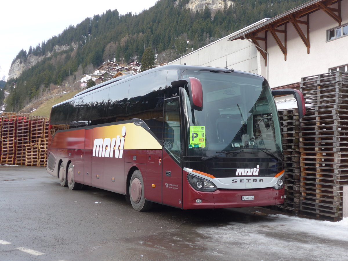 (187'753) - Marti, Kallnach - Nr. 16/BE 572'216 - Setra am 7. Januar 2018 in Adelboden, Mineralquelle