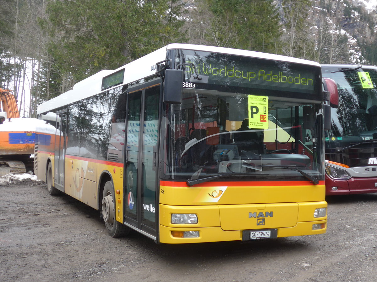 (187'802) - Wyss, Boningen - Nr. 38/SO 59'474 - MAN am 7. Januar 2018 in Adelboden, Unter dem Birg