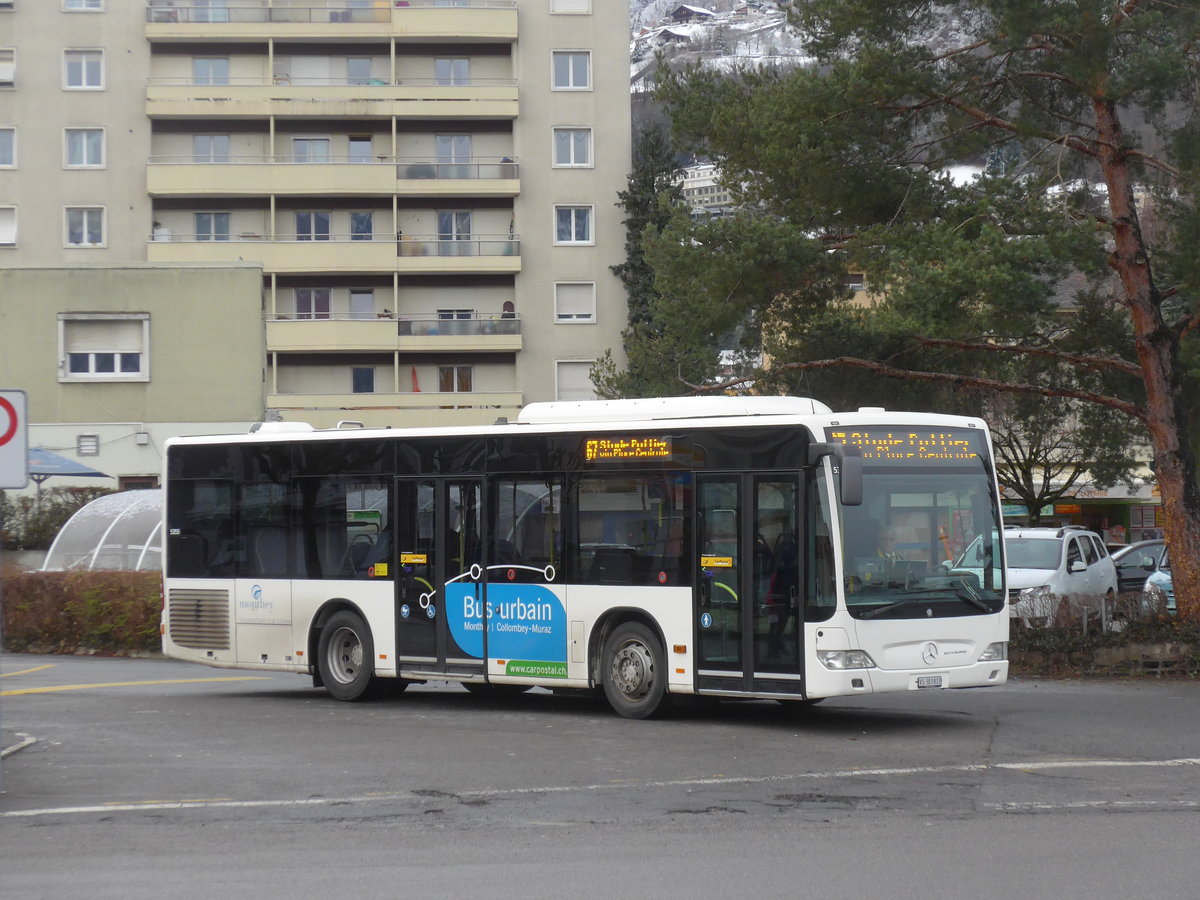 (187'985) - TPC Aigle - VS 383'833 - Mercedes am 20. Januar 2018 beim Bahnhof Monthey CFF