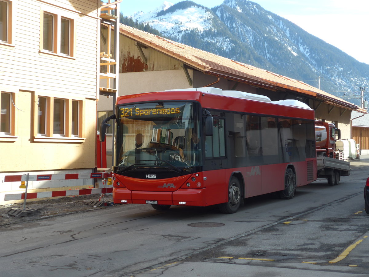 (188'076) - AFA Adelboden - Nr. 39/BE 25'753 - Scania/Hess am 28. Januar 2018 in Zweisimmen, Allmendstrasse