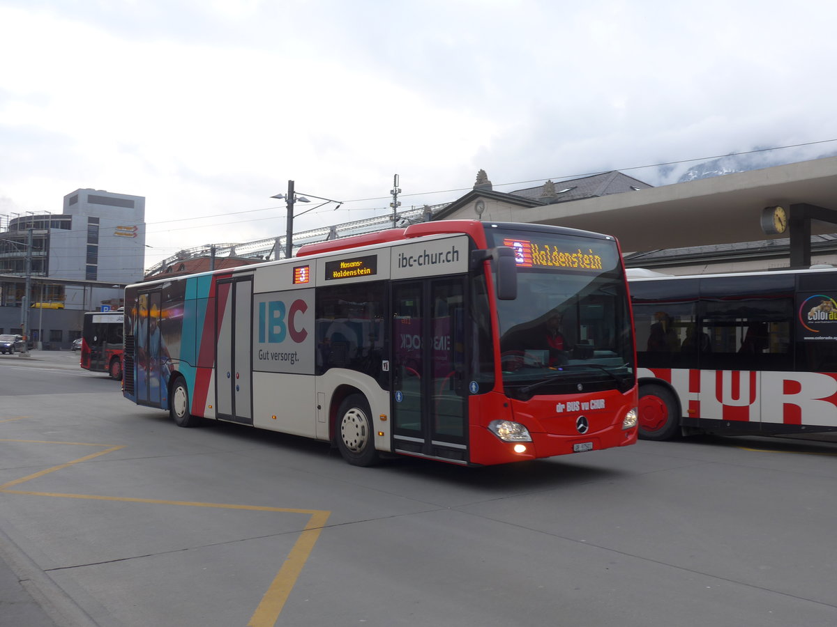 (188'179) - SBC Chur - Nr. 1/GR 97'501 - Mercedes am 3. Februar 2018 beim Bahnhof Chur