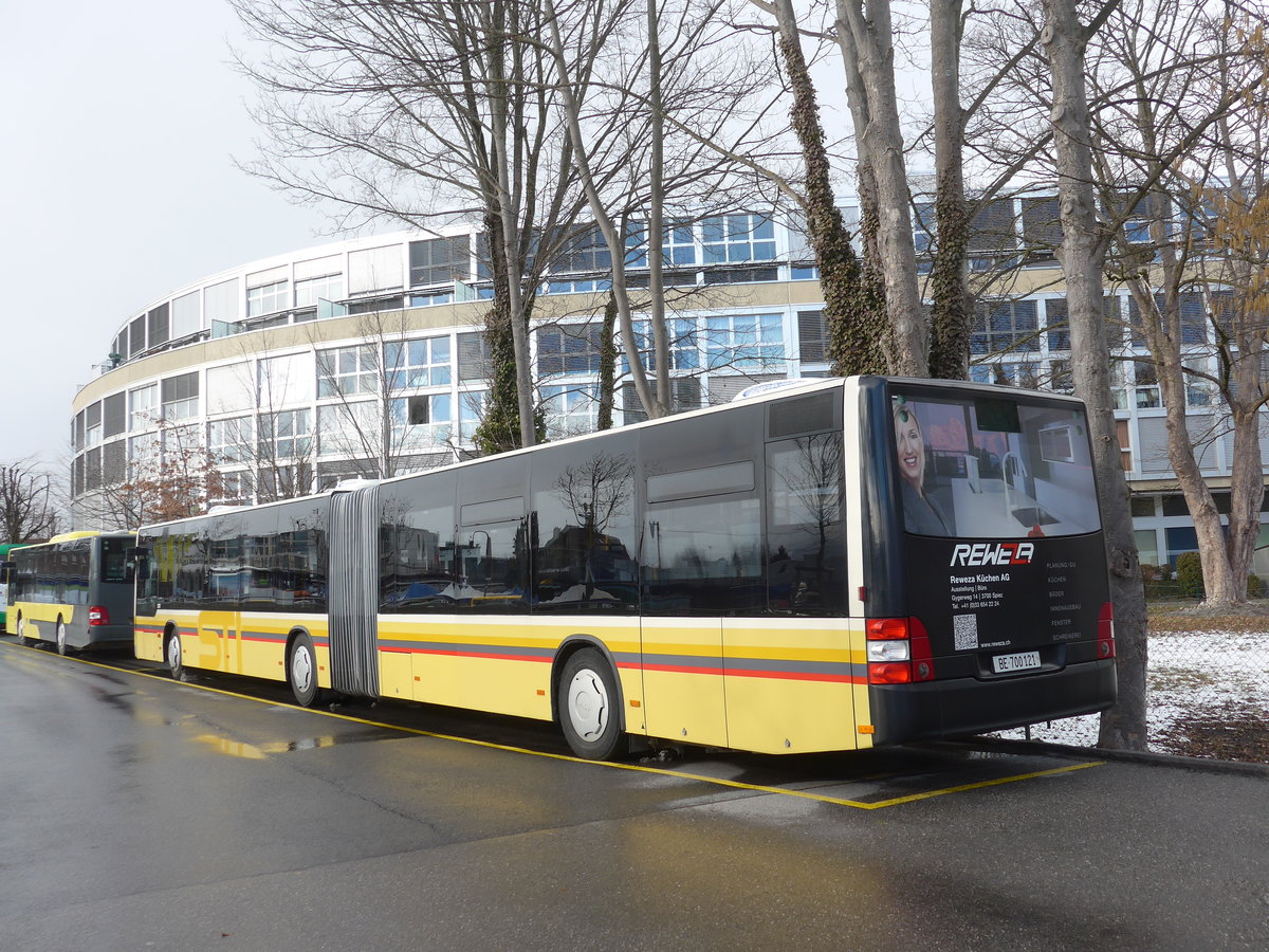 (188'487) - STI Thun - Nr. 121/BE 700'121 - MAN am 12. Februar 2018 bei der Schifflndte Thun