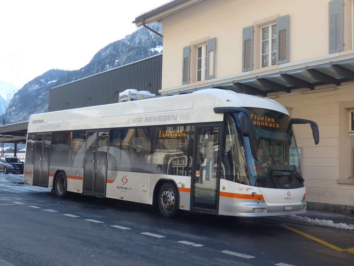 (188'618) - AAGU Altdorf - Nr. 12/UR 9315 - Hess am 14. Februar 2018 beim Bahnhof Erstfeld