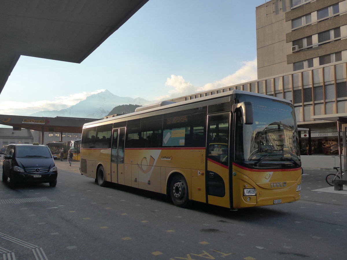 (188'937) - Mabillard, Lens - VS 12'529 - Iveco am 18. Februar 2018 beim Bahnhof Sion