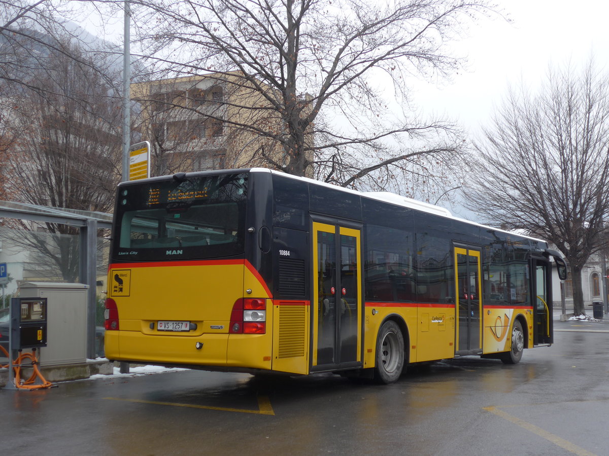 (189'038) - TMR Martigny - VS 1257 - MAN am 3. Mrz 2018 beim Bahnhof Martigny