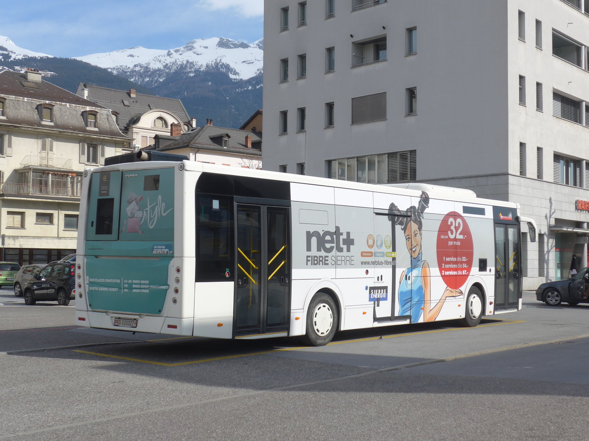 (189'709) - BS Sierre - VS 133'227 - Temsa am 30. Mrz 2018 beim Bahnhof Sierre