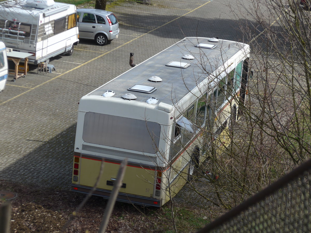 (189'947) - ??? - Saurer/R&J (ex STI Thun Nr. 57) am 2. April 2018 in Delmont, Von Roll