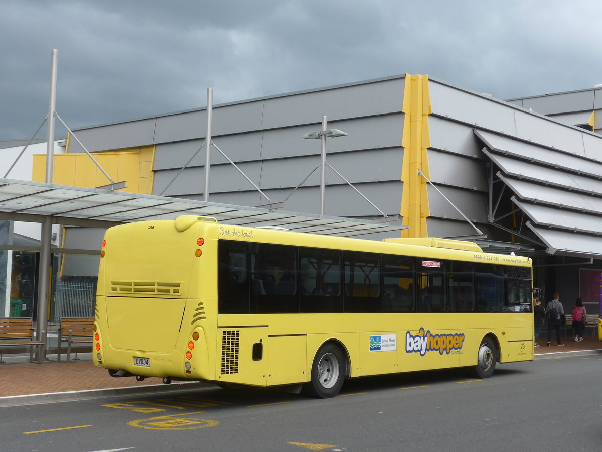 (190'645)- Go Bus, Hamilton - Nr. 786/EYB34 - MAN/Designline am 21. April 2018 in Tauranga