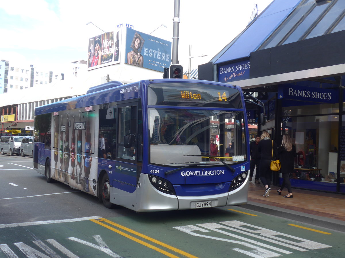 (191'732) - GO Wellington - Nr. 4134/GJY894 - Alexander Dennis/KiwiBus am 27. April 2018 in Wellington