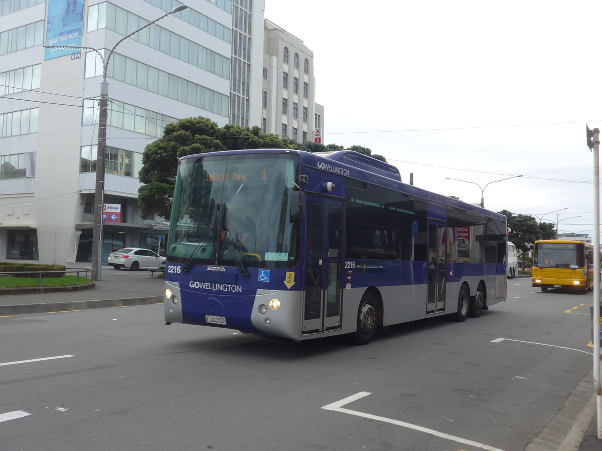 (191'770) - GO Wellington - Nr. 2216/FJU359 - Scania/KiwiBus am 27. April 2018 in Wellington