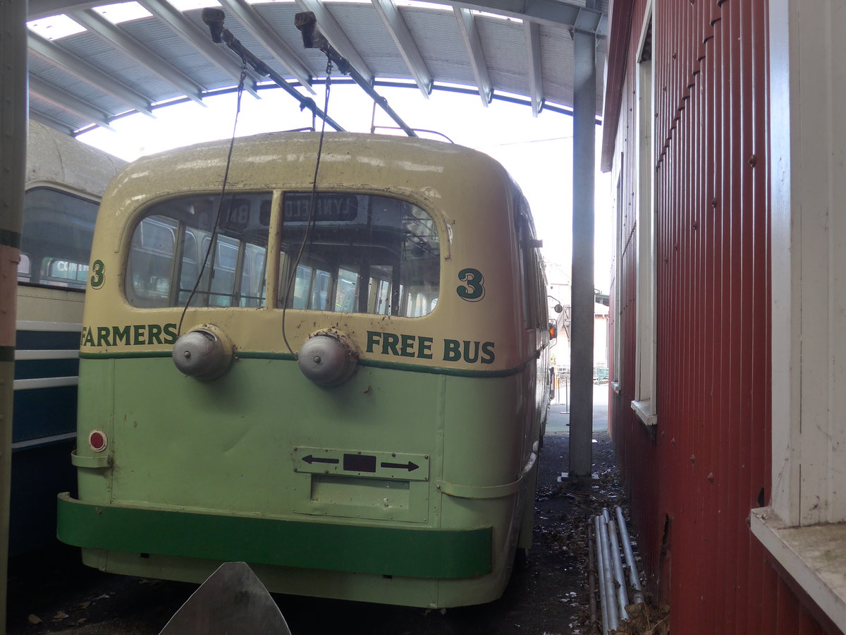 (191'976) - ATB Auckland - Nr. 3 - Leyland/DSC&Cousins Trolleybus am 30. April 2018 in Auckland, Motat