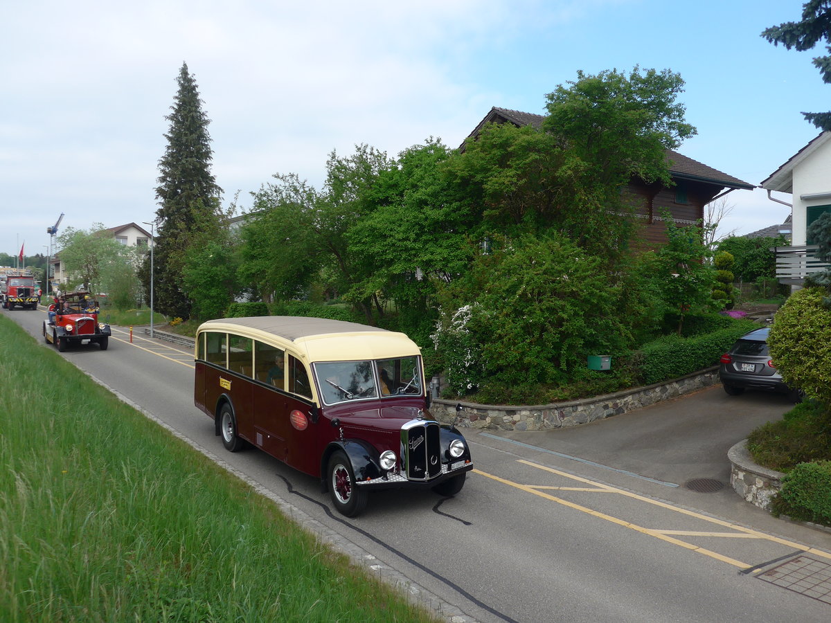 (192'440) - Sturzenegger, Bergdietikon - AG 108'920 - Saurer/Saurer (ex Mazzoleni, Chur; ex Societ Rabadan, Bellinzona; ex Faggio, Bellinzona) am 5. Mai 2018 in Attikon, Bahnstrasse