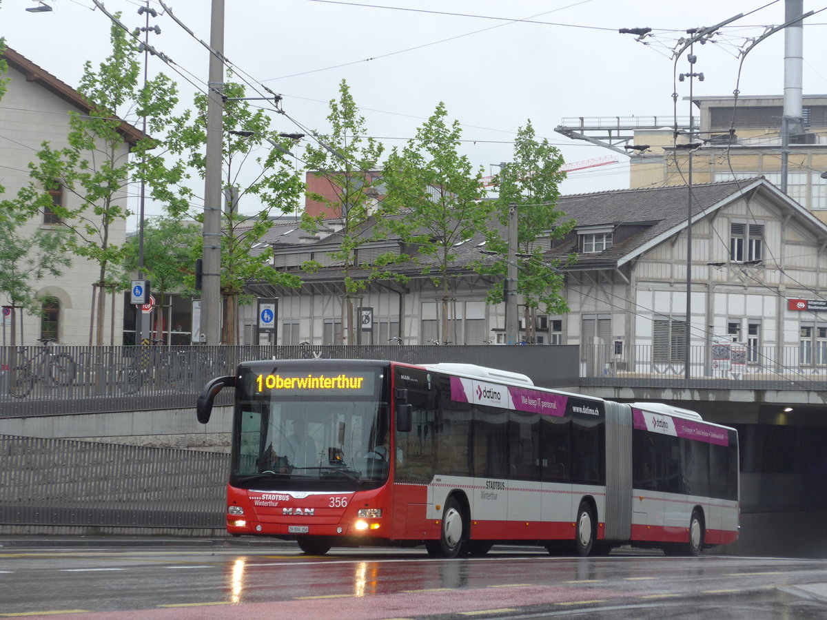 (192'944) - SW Winterthur - Nr. 356/ZH 886'356 - MAN am 10. Mai 2018 beim Hauptbahnhof Winterthur