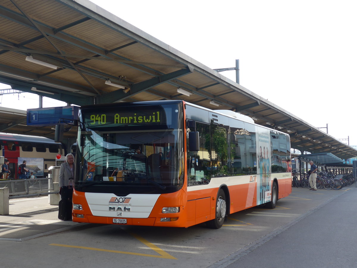 (193'346) - AOT Amriswil - Nr. 9/TG 70'015 - MAN am 26. Mai 2018 beim Bahnhof Romanshorn