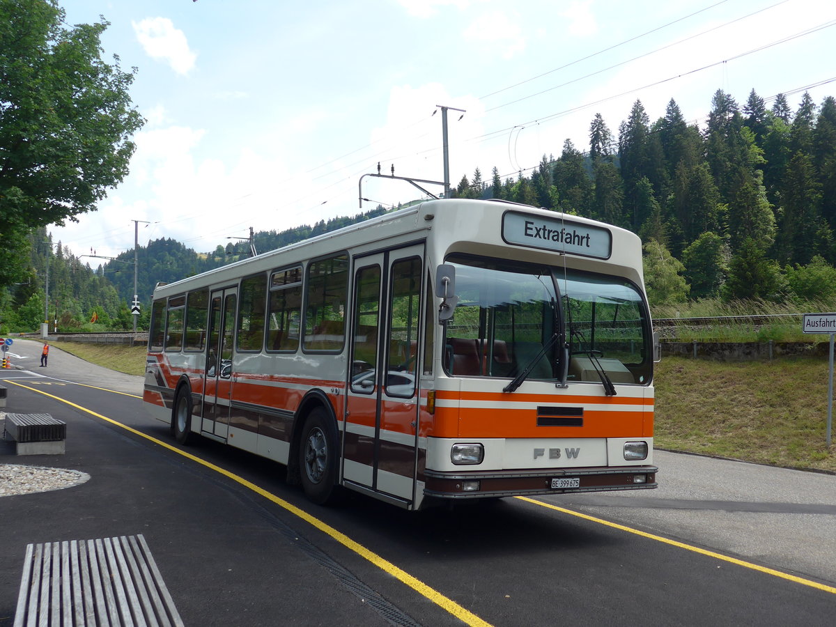 (193'731) - Wegmller, Mnsingen - BE 399'675 - FBW/R&J (ex Bamert, Wollerau) am 3. Juni 2018 in Trubschachen, Kambly