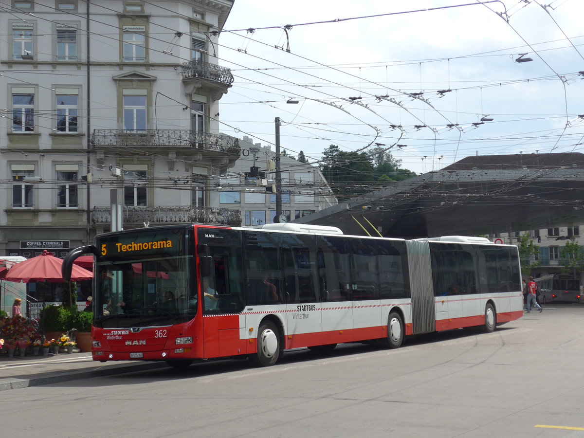 (194'080) - SW Winterthur - Nr. 362/ZH 515'362 - MAN am 17. Juni 2018 beim Hauptbahnhof Winterthur