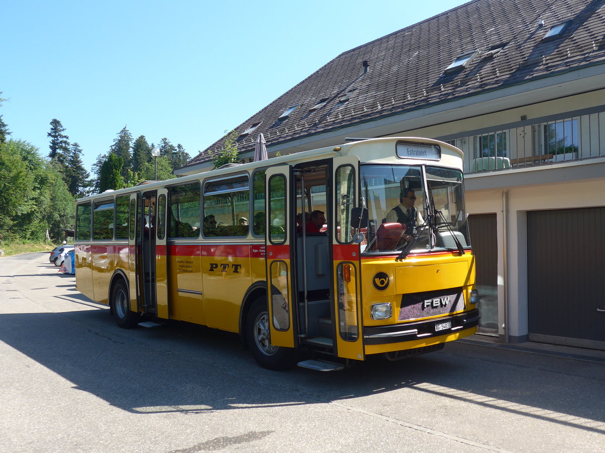 (194'476) - Birchler, Remetschwil - AG 54'039 - FBW/Tscher (ex Gerber, Winkel; ex Eggenberger, Mriken; ex Tanner, Bubendorf; ex P 24'803) am 1. Juli 2018 in Emmenmatt, Moosegg