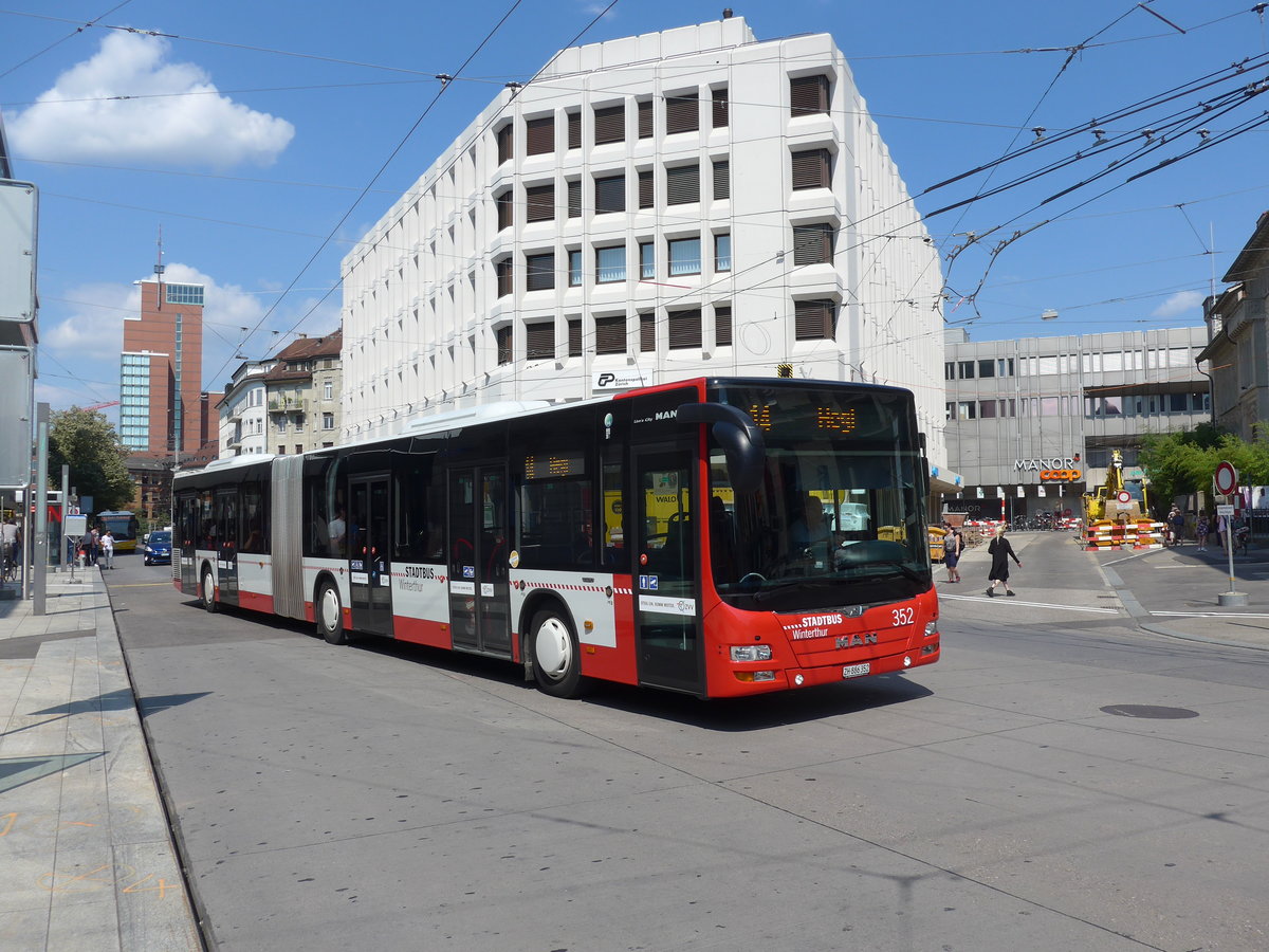 (194'647) - SW Winterthur - Nr. 352/ZH 886'352 - MAN am 7. Juli 2018 beim Hauptbahnhof Winterthur