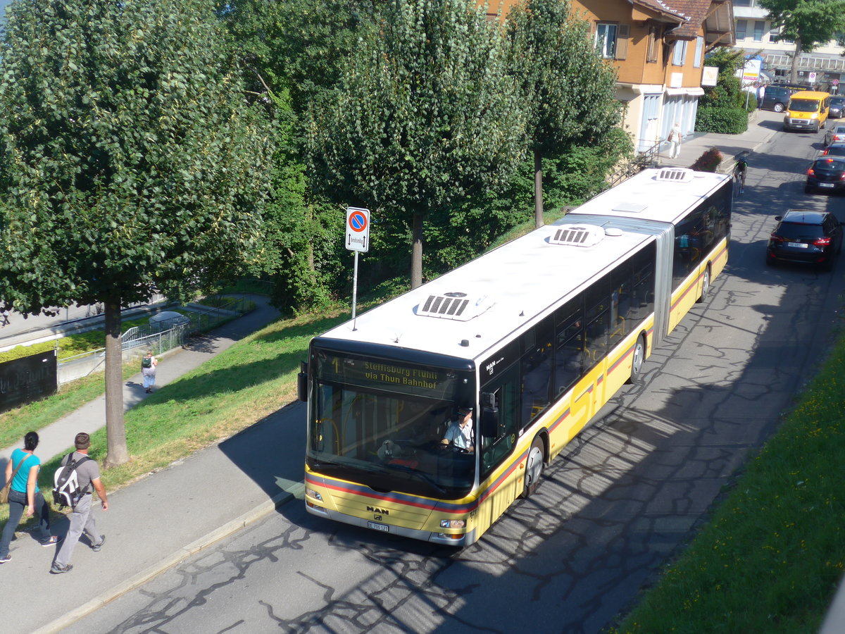 (194'733) - STI Thun - Nr. 121/BE 700'121 - MAN am 9. Juli 2018 in Spiez, Seestrasse