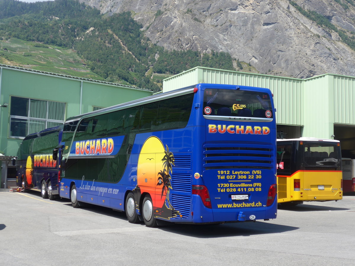 (195'049) - Buchard, Leytron - Nr. 31/FR 214'958 - Setra am 22. Juli 2018 in Leytron, Garage