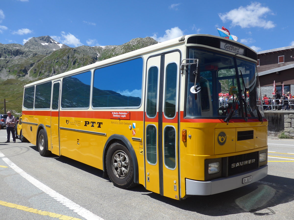 (195'275) - Roth, Zrich - SH 36'376 - Saurer/Tscher (ex Looser, Elm; ex Mattli, Wassen) am 29. Juli 2018 in Grimsel, Passhhe