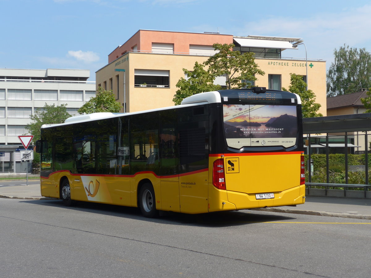 (195'453) - Thepra, Stans - Nr. 14/NW 5150 - Mercedes am 1. August 2018 beim Bahnhof Stans