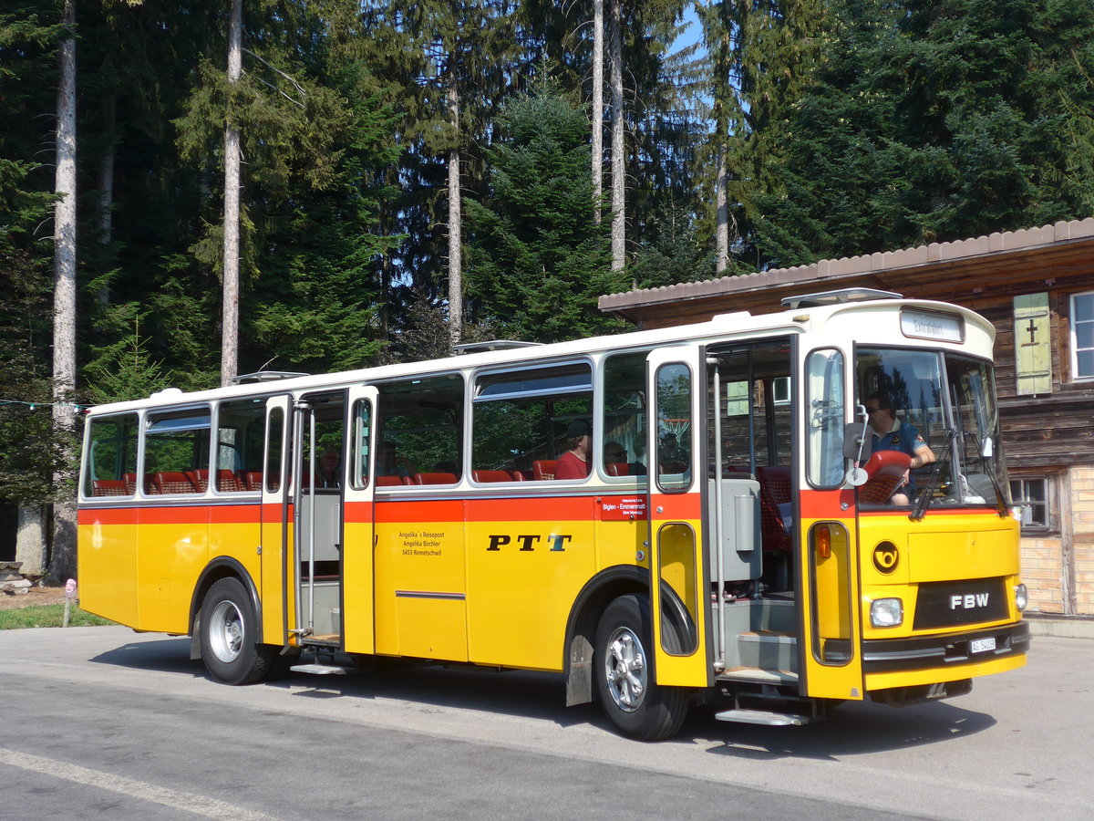 (195'548) - Birchler, Remetschwil - AG 54'039 - FBW/Tscher (ex Gerber, Winkel; ex Eggenberger, Mriken; ex Tanner, Bubendorf; ex P 24'803) am 5. August 2018 in Waldhusern, Kurhaus