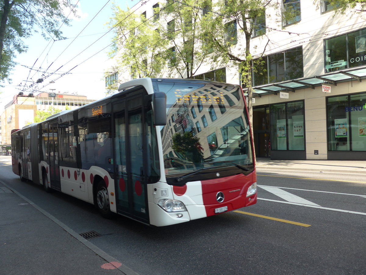 (195'639) - TPF Fribourg - Nr. 116/FR 300'376 - Mercedes am 5. August 2018 beim Bahnhof Fribourg