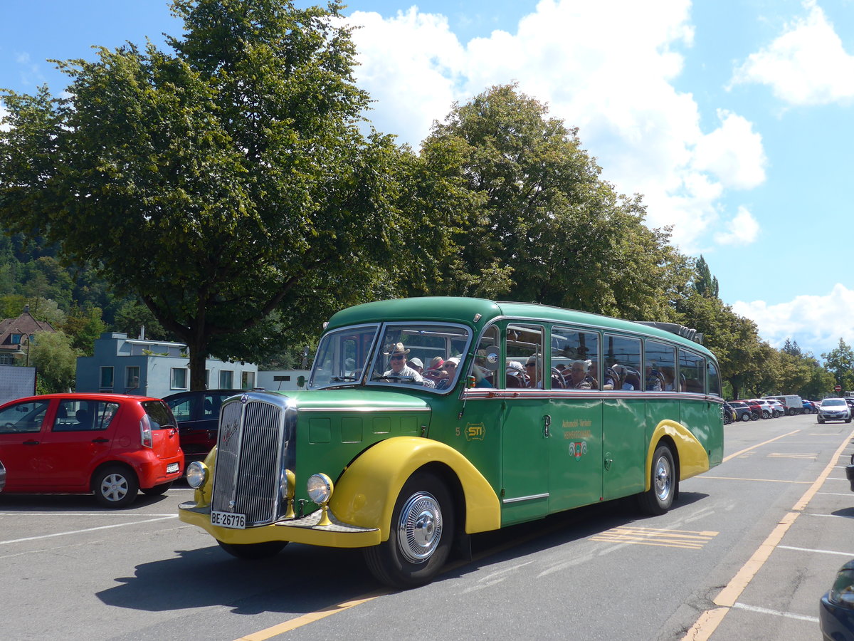 (195'838) - STI Thun - Nr. 15/BE 26'776 - Saurer/Gangloff (ex AvH Heimenschwand Nr. 5) am 15. August 2018 in Thun, CarTerminal