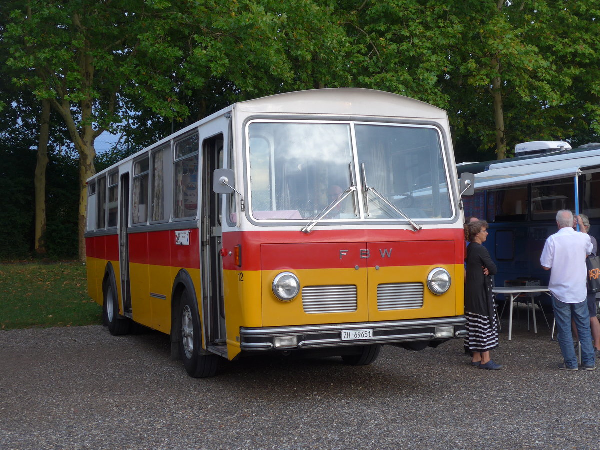 (195'870) - Trb, Oberrieden - Nr. 12/ZH 69'651 - FBW/R&J (ex Ryffel, Uster Nr. 12) am 17. August 2018 in Wettingen, Zirkuswiese