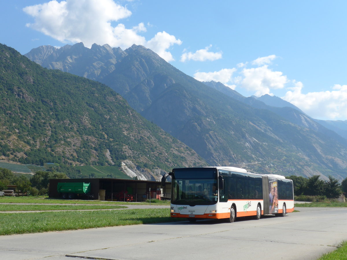 (196'016) - Regiobus, Gossau - Nr. 42/SG 283'920 - MAN am 19. August 2018 in Turtmann, Flugplatz