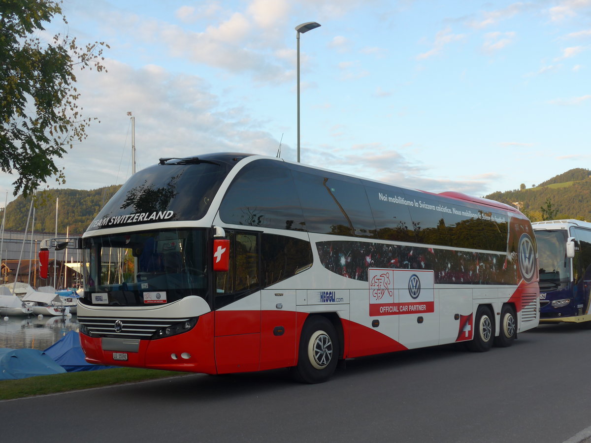 (196'224) - Heggli, Kriens - LU 15'592 - Neoplan am 27. August 2018 in Thun, Strandbad