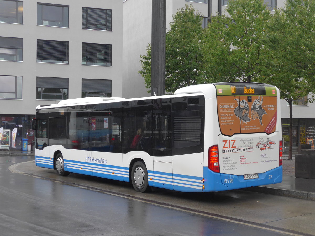 (196'260) - RTB Altsttten - Nr. 37/SG 305'529 - Mercedes am 1. September 2018 beim Bahnhof Sargans